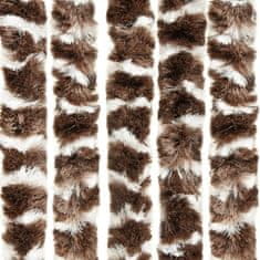 Vidaxl barna és fehér zsenília rovarfüggöny 56 x 185 cm 325451