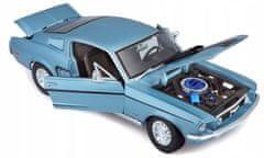 Maisto Metál kék Ford Mustang GT Cobra Jet FB 1968 modell 1:18