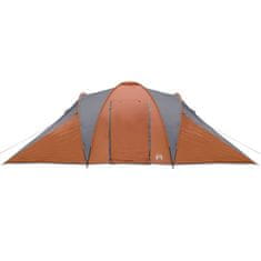 Vidaxl 6 személyes szürke-narancssárga vízálló kupolás családi sátor 94345