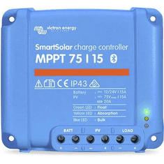 Victron Energy Napelem töltésszabályozó MPPT 12 V, 24 V 15 A (SCC075015060R)