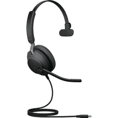 Jabra 24189-889-999 fejhallgató és headset Vezetékes Fejpánt Hívás/zene USB A típus Fekete (24189-889-999)