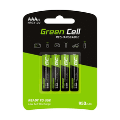 Green Cell 950mAh AAA akkumulátor (4db/csomag) (GR03) (GR03)