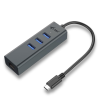 USB C Metal 3 portos HUB Gigabit Ethernet (C31METALG3HUB) (C31METALG3HUB)