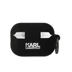 Karl Lagerfeld tok fekete KLAP2RUNKC Airpods Pro 2 készülékhez