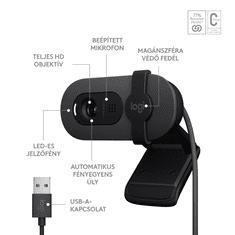 Logitech Brio 100 Full HD webkamera szürke (960-001585) (960-001585)