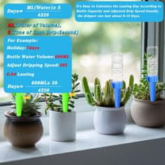Netscroll 20 x Automata növényöntöző eszköz, az adagoló egy automatikus csepegtető öntözőrendszeren alapul, 15 napig tart, víztakarékos, ideális elfoglalt kertészek számára, 20 darab, PlantDrip