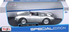 Maisto Ezüst Porsche 550 A Spyder modell 1:18