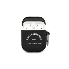 Karl Lagerfeld Apple Airpods szililkon tok, fekete, KLACA2SILRSGBK (122836)
