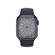Apple Watch Series 8 GPS 41mm éjfekete alumínium tok, éjfekete sportszíj (MNP53CM/A) (MNP53CM/A)