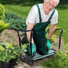 Shopdbest 2 az 1-ben kerti szék: kertészeti segédeszköz a fájdalommentes térdért és hátért, puha párnával- összecsukható és könnyű a cipeléshez, akár 120 kg teherbírással, minden időjárási körülménynek ellenáll