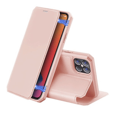 Dux Ducis Apple iPhone 12 Pro Max, Oldalra nyíló tok, stand, Skin X, rózsaszín (RS107840)