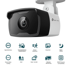 VIGI C330I(4MM) biztonsági kamera Golyó IP biztonsági kamera Szabadtéri 2304 x 1296 pixelek Mennyezeti/fali/rúdra szerelt (VIGI C330I(4MM))