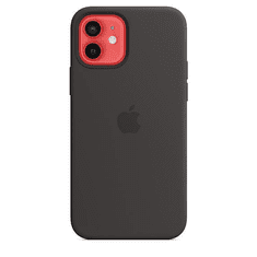 Apple MagSafe-rögzítésű iPhone 12/12 Pro szilikontok fekete (mhl73zm/a) (mhl73zm/a)