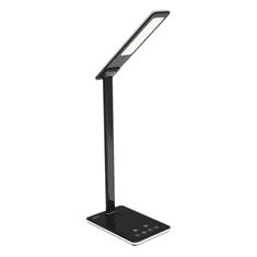 Media-tech MT221K asztali lámpa QI vezeték nélküli töltő funkcióval fekete (MT221K)