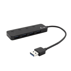 I-TEC U3CHARGEHUB4 hálózati csatlakozó USB 3.2 Gen 1 (3.1 Gen 1) Type-A 5 Mbit/s Fekete (U3CHARGEHUB4)
