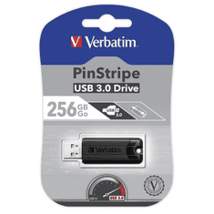 Verbatim Pen Drive 256GB PinStripe USB 3.0 fekete (49320) (49320)