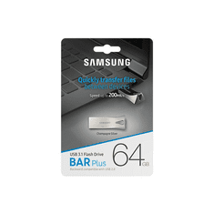 SAMSUNG Pen Drive 64GB BAR Plus USB 3.1 pezsgő-ezüst (MUF-64BE3/EU) (MUF-64BE3/EU)