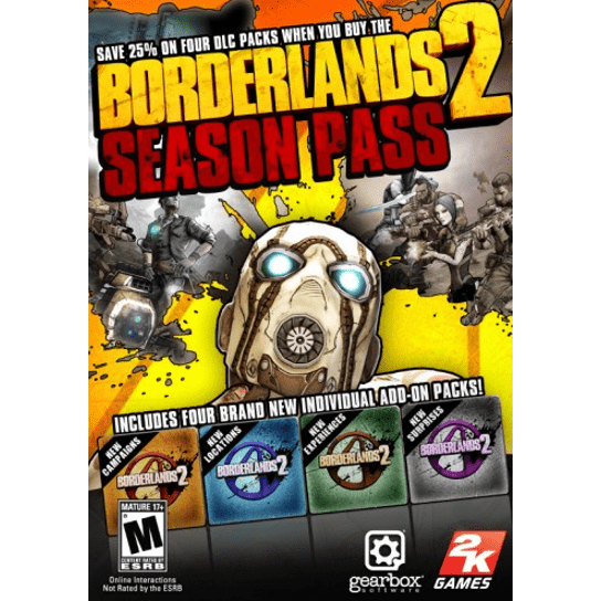 K+ Borderlands 2 Season Pass (PC - Steam elektronikus játék licensz)