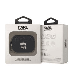 Karl Lagerfeld tok fekete (KLAP2RUNIKK) Airpods Pro 2 készülékhez