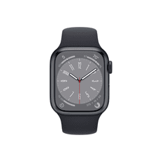 Apple Watch Series 8 GPS + Cellular 41mm éjfekete alumíniumtok, éjfekete sportszíj (MNHV3CM/A) (MNHV3CM/A)