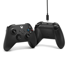Microsoft Xbox Series X/S vezeték nélküli kontroller fekete + USB-C kábel (1V8-00002/1V8-00015) (1V8-00002/1V8-00015)