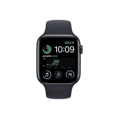 Apple Watch SE (2022) GPS 44mm éjfekete alumíniumtok, éjfekete sportszíj (MNK03CM/A) (MNK03CM/A)