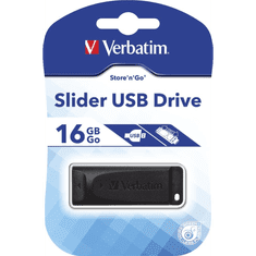 Verbatim Pen Drive 16GB Slider fekete USB 2.0 (98696) (98696)