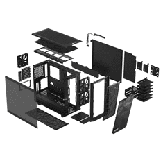 Fractal Design Meshify 2 Black TG Light Tint táp nélküli ablakos ház fekete (FD-C-MES2A-03) (FD-C-MES2A-03)