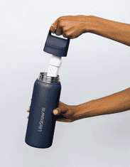 LifeStraw LGV41SBLWW Go 2.0 rozsdamentes acél vízszűrő palack 1l izlandi kék