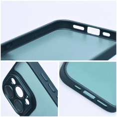 Apple iPhone 15 Pro hátlap kameravédő peremmel, lencsevédő üveggel - Variete - sötétzöld (HF239595)