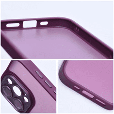 Haffner Apple iPhone 15 hátlap kameravédő peremmel, lencsevédő üveggel - Variete - bíbor (HF240058)