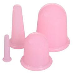 Csészék 4Pack szilikon masszázs csészék rózsaszín csomag 1 készlet
