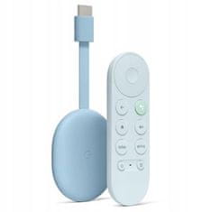Google Chromecast 4 (Google TV vezérlővel) - kék