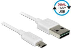 DELOCK kábel EASY-USB 2.0 Type-A férfi > EASY-USB 2.0 Type Micro-B férfi fehér 2 m