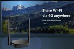 Tenda 4G05 Wi-Fi N300 4G/3G LTE router, 2x WAN/LAN, 1x nanoSIM, IPv6, VPN, LTE Cat.4, CZ App