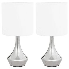 2 darab fehér asztali lámpa érintőgombbal E14