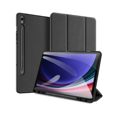 Dux Ducis Samsung Galaxy Tab S9 FE (10.9) SM-X510 / X516B, mappa tok, Trifold, S Pen tartóval, Domo, fekete (RS149757)