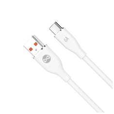 Forever fehér USB/USB-C kábel 1M 6A 66W (129974)