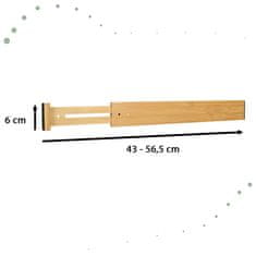 WOWO Állítható bambusz fiókos rendszerező 56x6x1,5 cm - 1 db