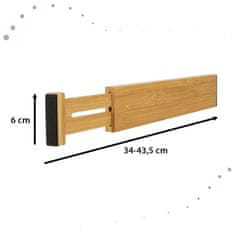WOWO Állítható bambusz fiókos rendszerező 43x6x1,5 cm - 1 db