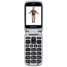 Evolveo EasyPhone FS mobiltelefon piros-ezüst (EP-771-FSR) (EP-771-FSR)