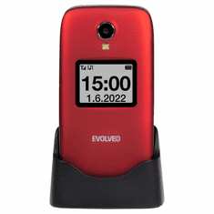 Evolveo EasyPhone FS mobiltelefon piros-ezüst (EP-771-FSR) (EP-771-FSR)