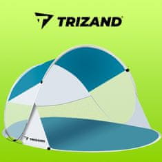 Trizand Összecsukható strand sátor 190 x 120 x 90 cm Trizand 20974 Kék-fehér