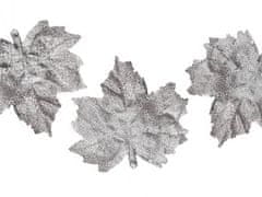 LAALU.cz 3 darabos díszítő készlet: ezüst levelek 8,5 cm