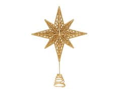 LAALU.cz Karácsonyfadíszítő csillag arany fém 30,5 cm
