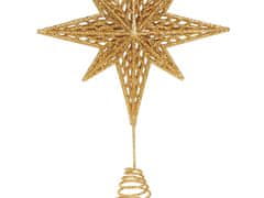 LAALU.cz Karácsonyfadíszítő csillag arany fém 30,5 cm