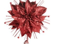 LAALU.cz Karácsonyfadísz virág piros fém 35 cm