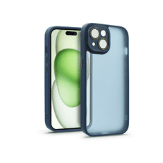 Haffner Apple iPhone 15 Plus hátlap kameravédő peremmel, lencsevédő üveggel - Variete - sötétkék (HF240089)
