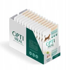 OptiMeal Nedves macskaeledel - Nyúl fehér mártásban 12x85 g