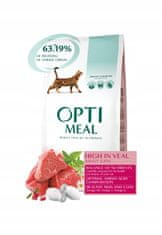 OptiMeal száraz macskaeledel borjúhússal 10 kg